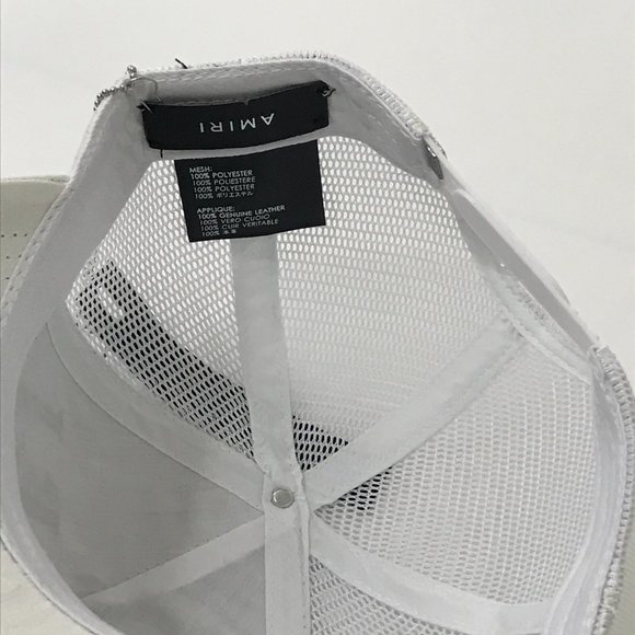 White AMIRI Hat Multicolor Letter